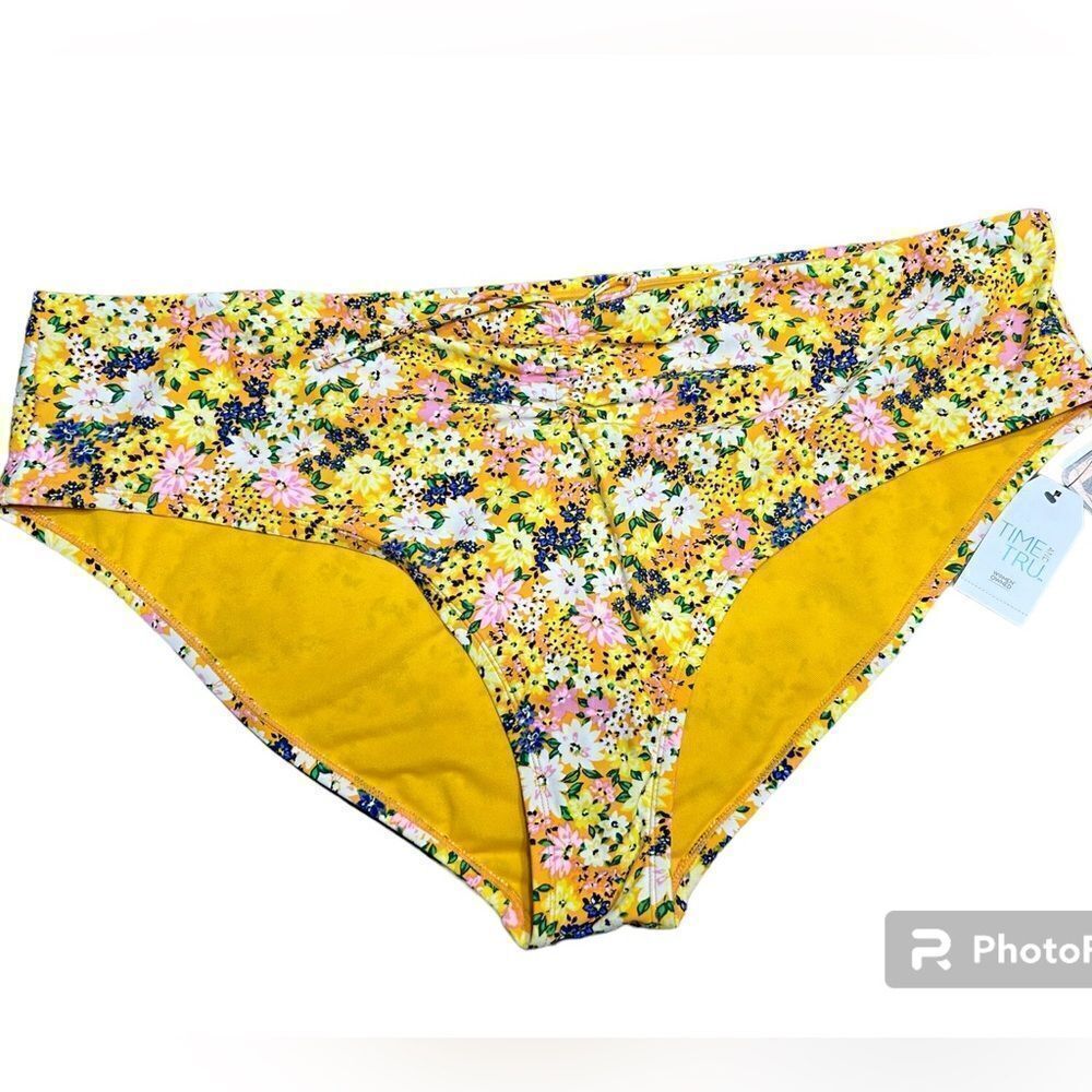 Women’s Floral Printed Cinched Bikini Bottom